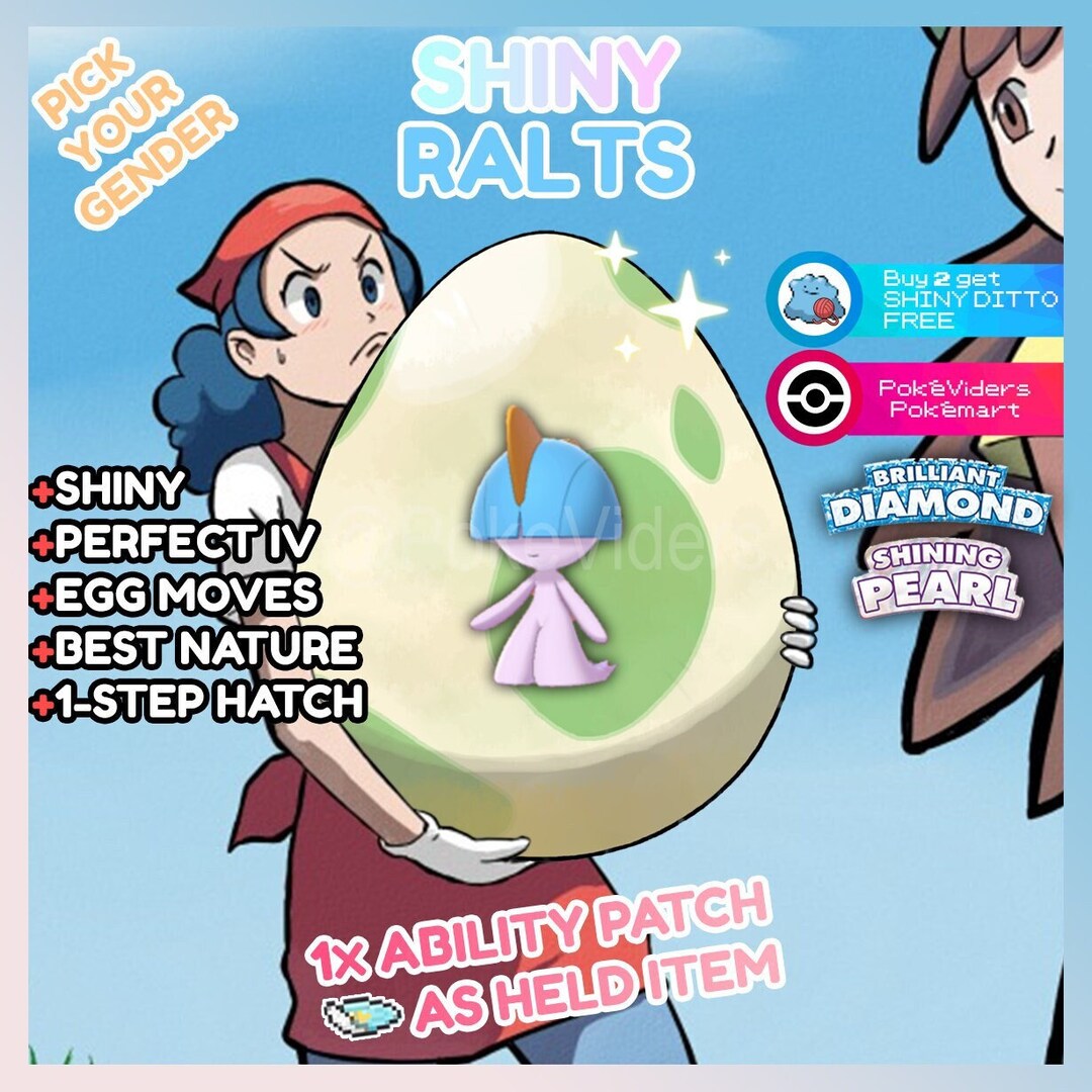 Pokemon Brilliant Diamond & Shining Pearl / Shiny Egg Ralts / 6IV / Egg