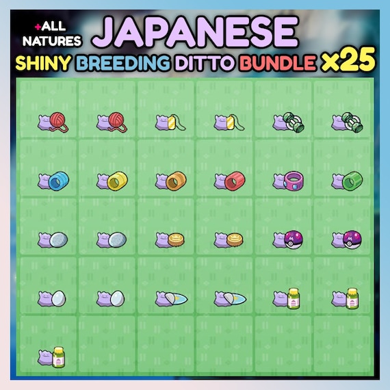 Ditto 6 IV Shiny Japanese Any NATURES ITEMS Pokemon Scarlet & Violet -   Israel