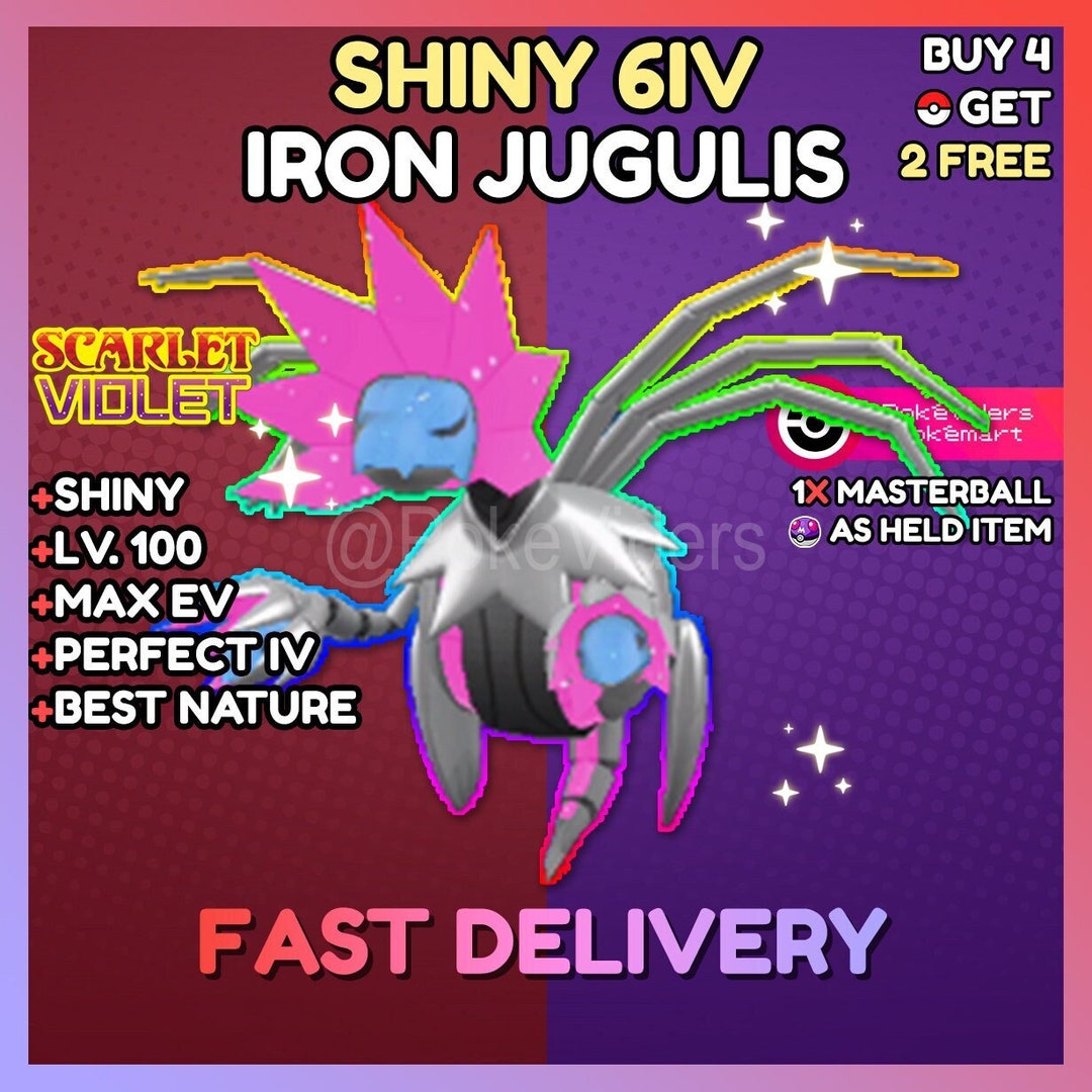 Pokemon Scarlet & Violet / Shiny Paradox Iron Jugulis / 6IV / Etsy