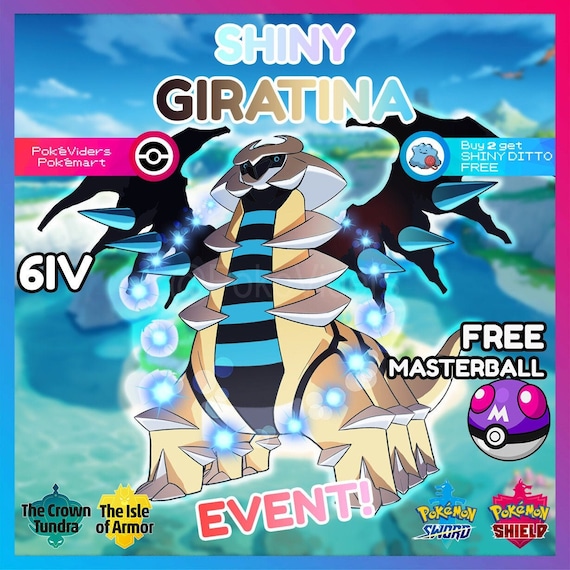 Shiny Giratina Battle Ready 6 IV for Pokemon Brilliant Diamond/Shining  Pearl