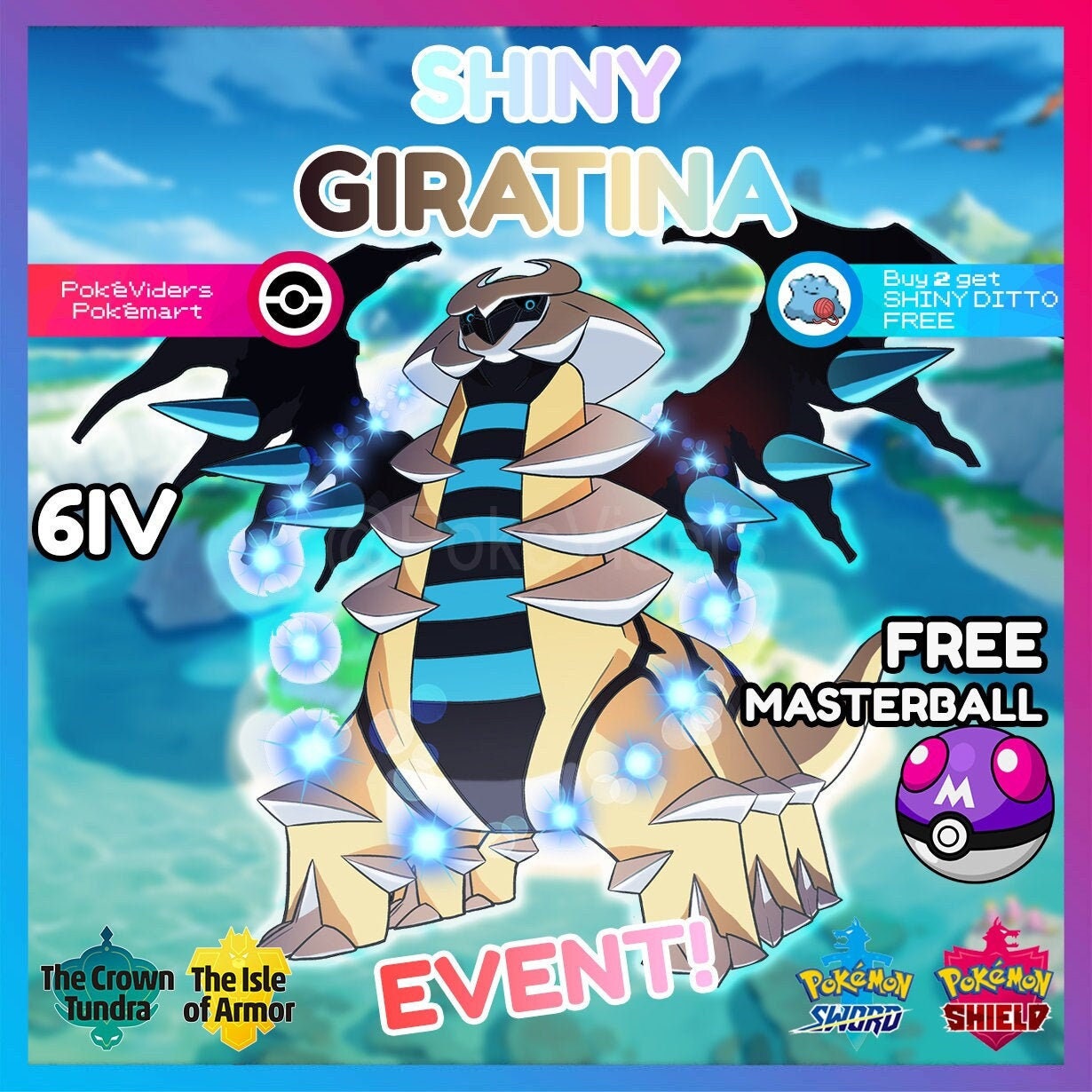 6IV Shiny Giratina Altered & Origin Forme Pokemon Scarlet and