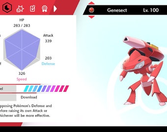 Pokemon Sword and Shield // 6IV Shiny GENESECT Event Mythical