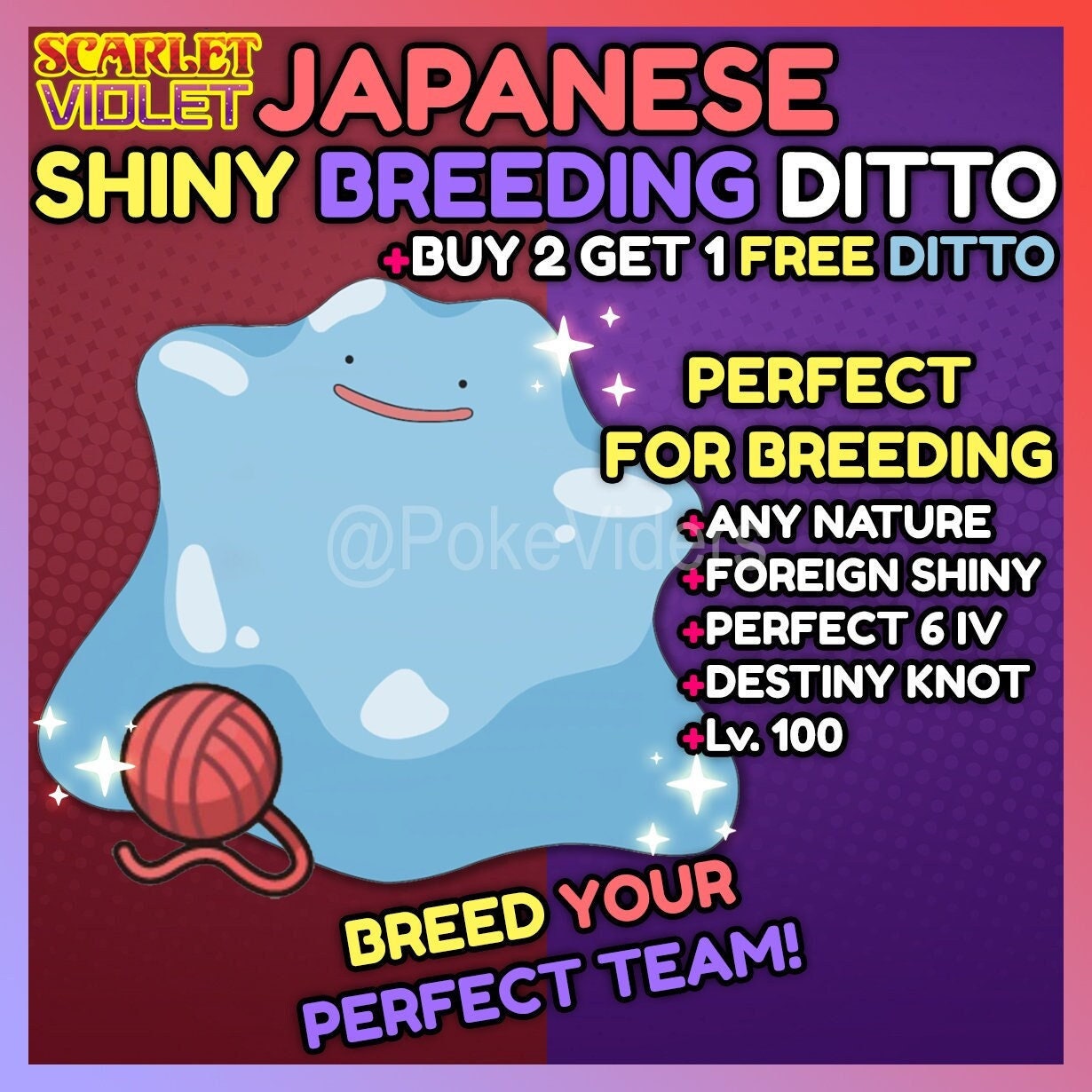 Give you a japanese ditto for masuda method breeding by Darkmind094