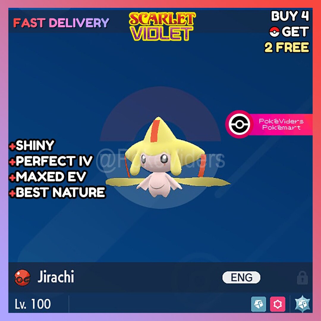 Pokemon Scarlet & Violet / Shiny Jirachi / 6IV / Battle Ready