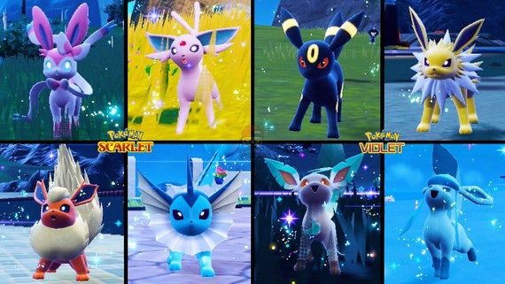 Eeveelutions Package (8x, 6IV, Shiny, Battle Ready) - Pokemon