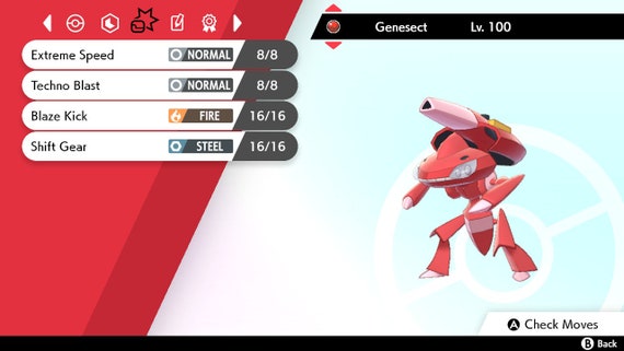 Pokemon Sword & Shield / Event Shiny Legendary Genesect / 6IV 