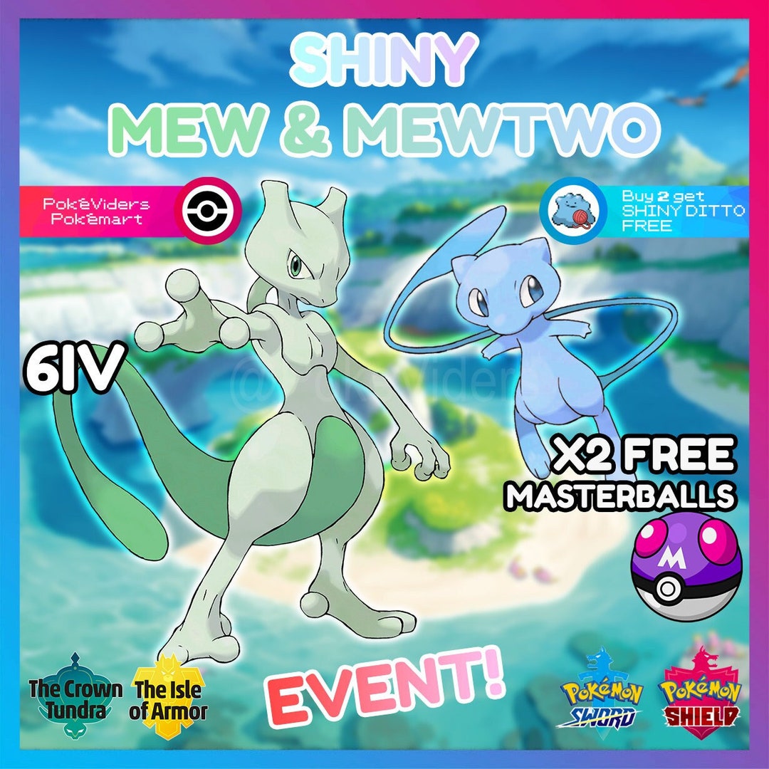 Pokemon Sword & Shield / Event Shiny Legendary Mew Mewtwo / 