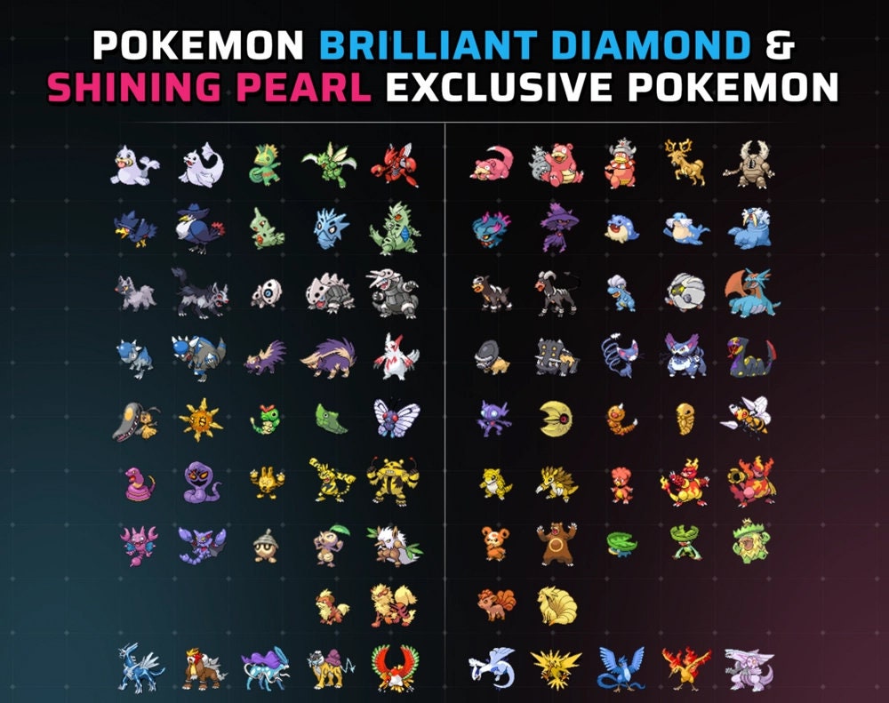 All 37 Pokémon Brilliant Diamond Exclusives - PokeFlash