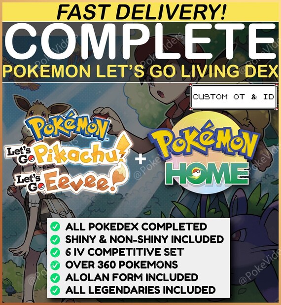 Pokemon Sword & Shield Complete Living Dex • Competitive • 6IVs • Onli