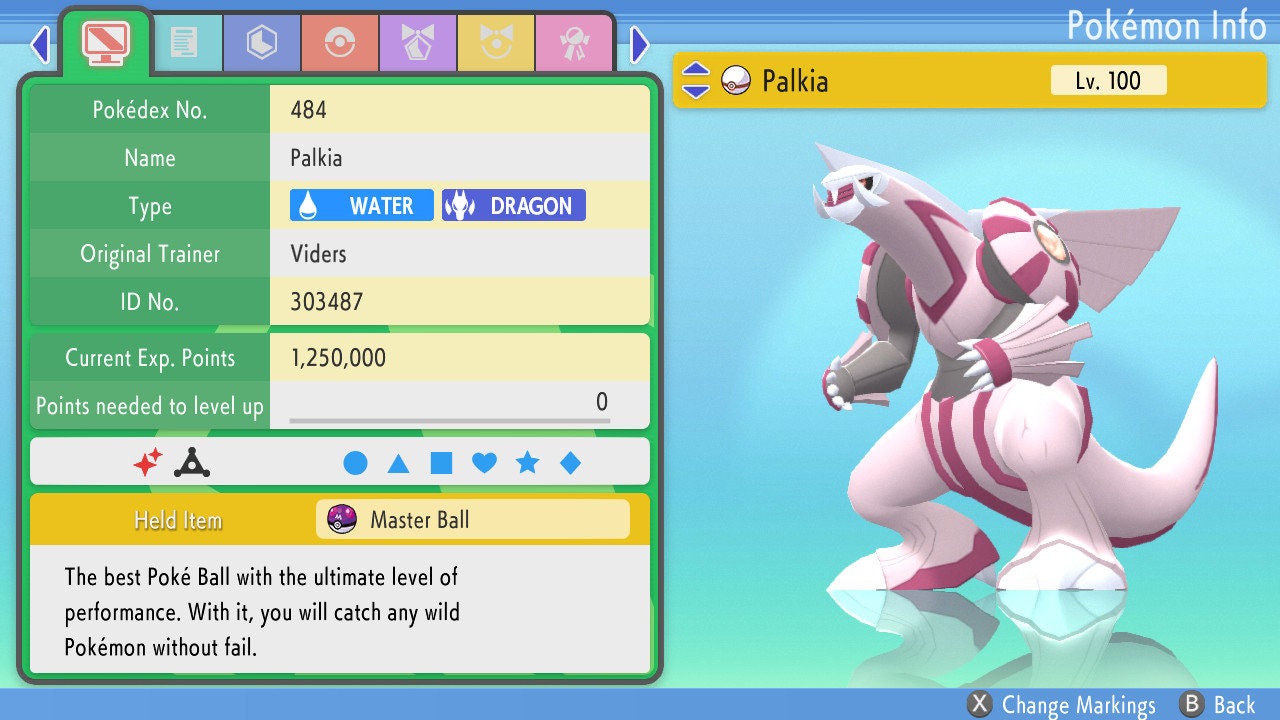 Shiny 6IV Palkia, Giratina, and Dialga Legendary Pokemon Holding Master  Balls for Sword, Shield, Brilliant Diamond, Shining Pearl, Legends Arceus,  Scarlet, and Violet - elymbmx