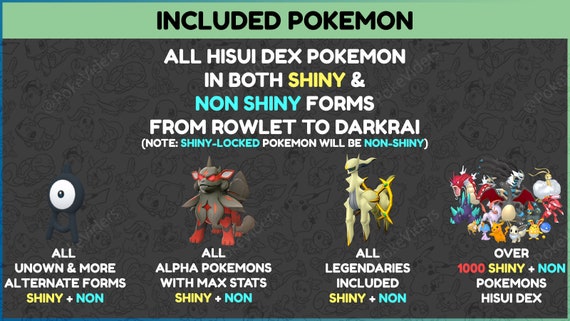 ALL SHINY 🌟 OR NON SHINY HISUIAN POKEMON/FORMS, For Pokemon Legends Of  Arceus