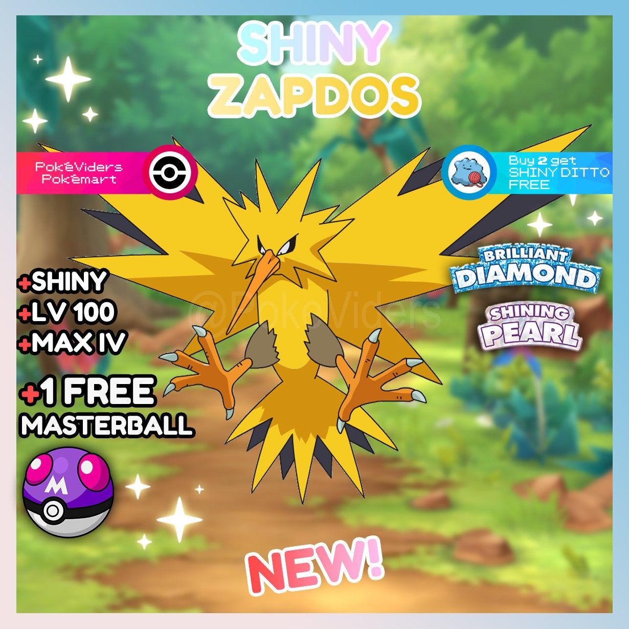 Zapdos • Competitive • 6IVs • Level 100 • Online Battle-Ready