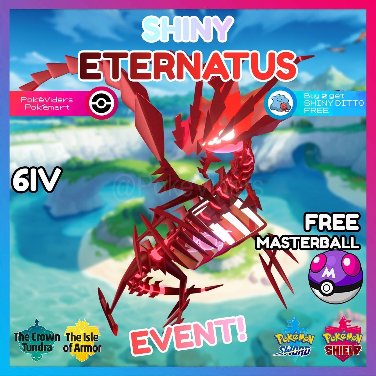 Shiny 6IV Zacian and Zamazenta GameStop Event Pokemon Bundle for Sword,  Shield, Scarlet, and Violet - elymbmx