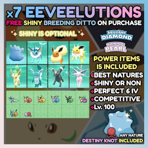 Pokemon Brilliant Diamond & Shining Pearl / X7 Eeeveelutions 