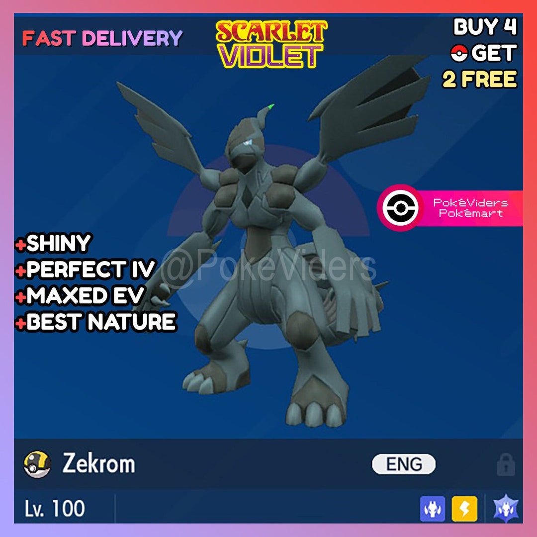 Pokemon Scarlet & Violet / Shiny Zekrom / 6IV / Battle Ready