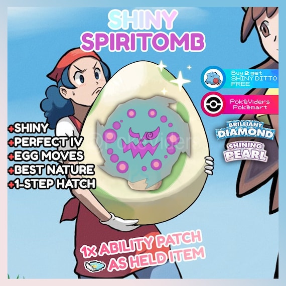 Shiny Spiritomb / Pokémon Brilliant Diamond and Shining Pearl / 6IV Pokemon  / Shiny Pokemon