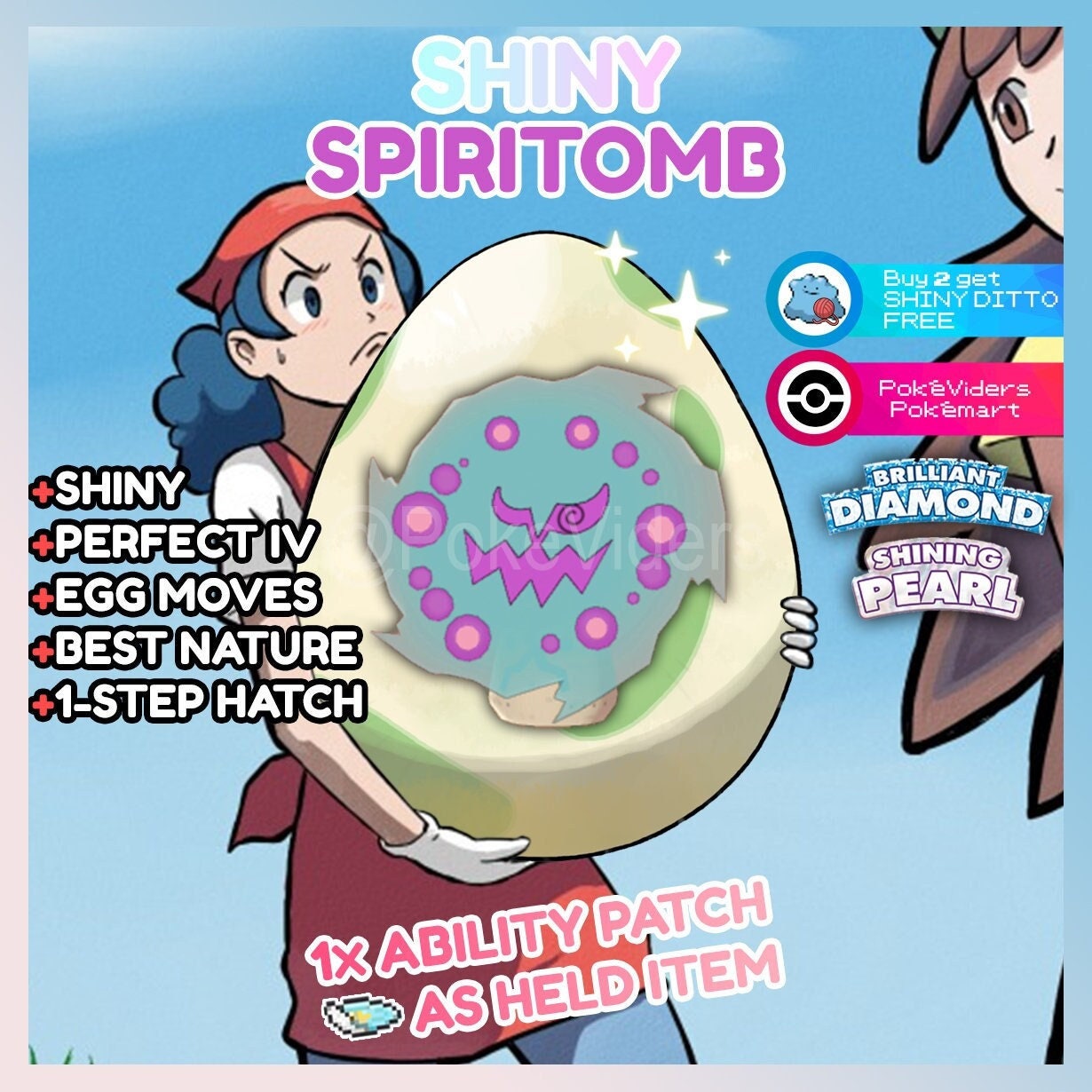 Shiny Spiritomb 6IVs Pokemon BDSP