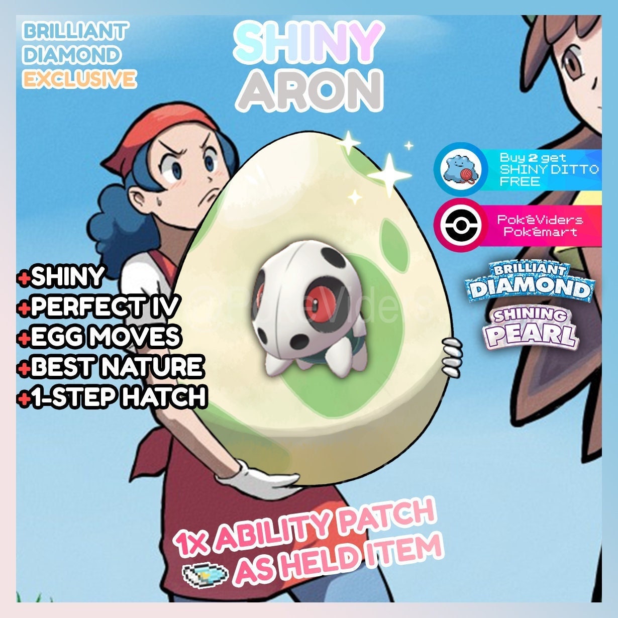 Pokemon Brilliant Diamond & Shining Pearl / Shiny Egg Aron / -  Norway