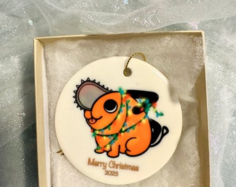 Kawaii dog anime ornament, christmas ornament anime, anime inspired gift, anime ornament for him, anime gift ideas for her, dog anime cute