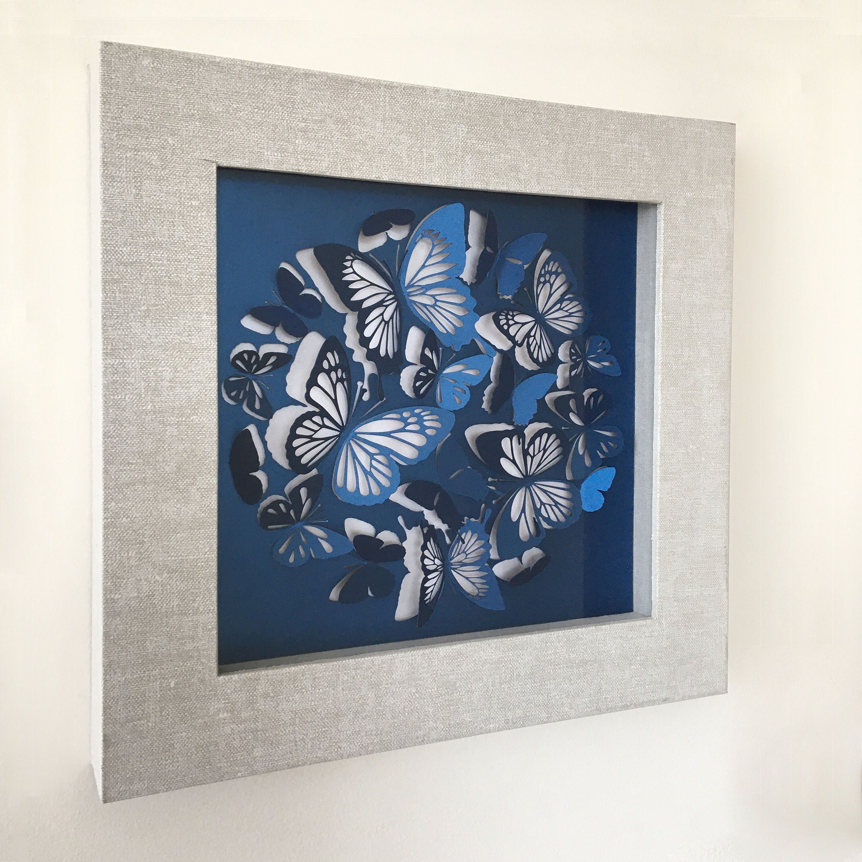 2 layer papercut butterflies PDF and AI digital template file