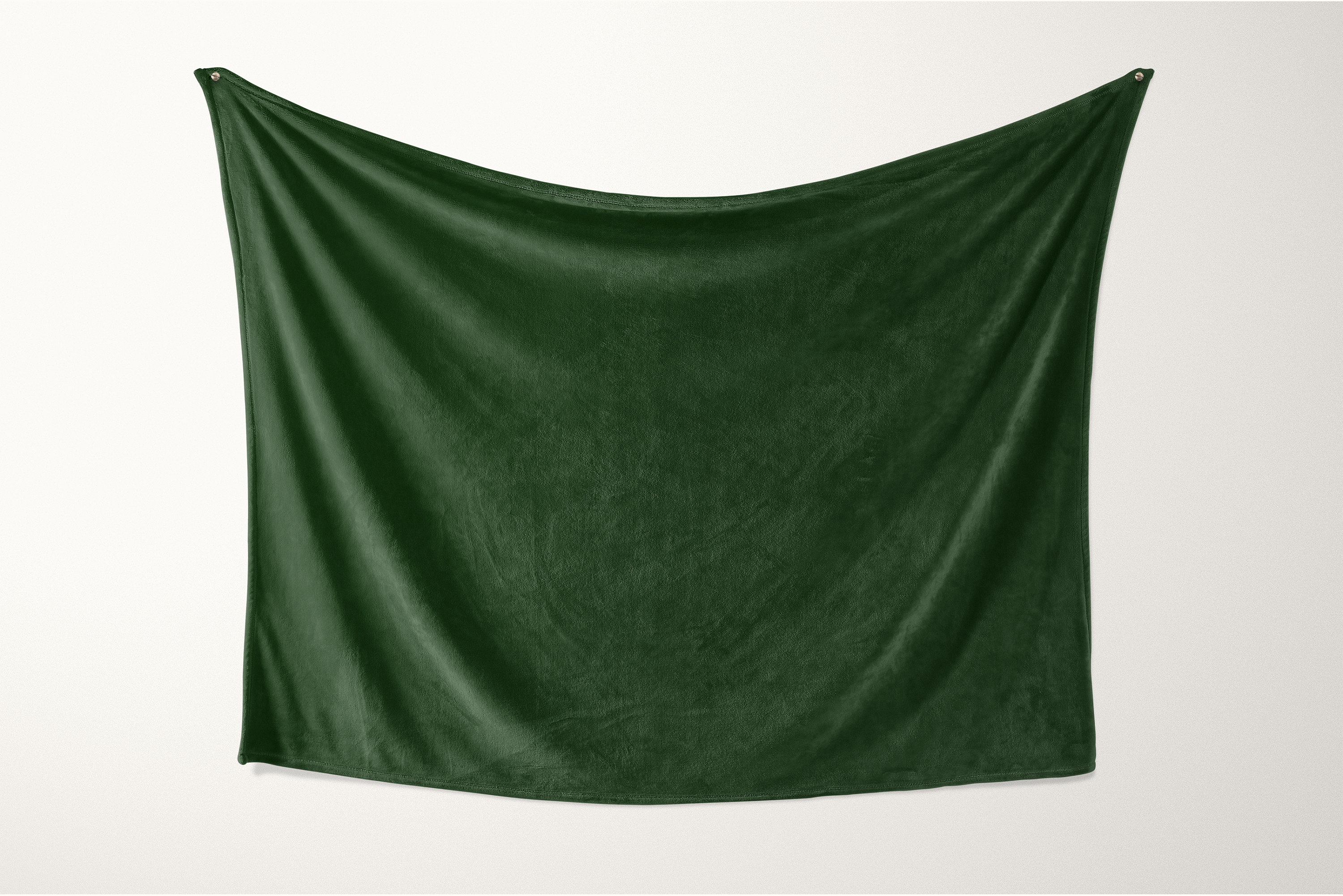 Dark Green Blanket 50x60 Reversible Soft Silky Plain Etsy