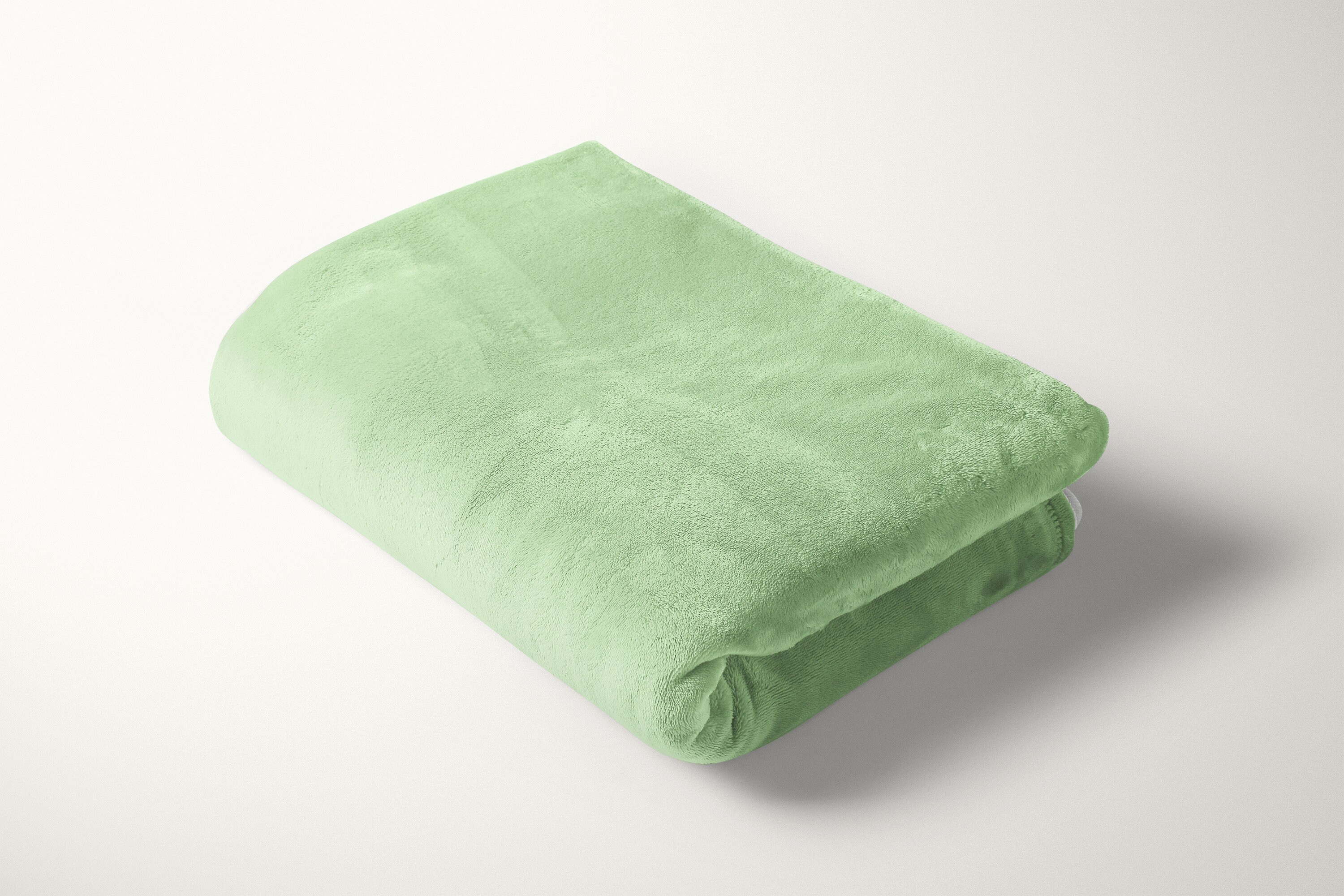 Light Green Throw Blanket 50x60 Reversible Soft Silky Etsy