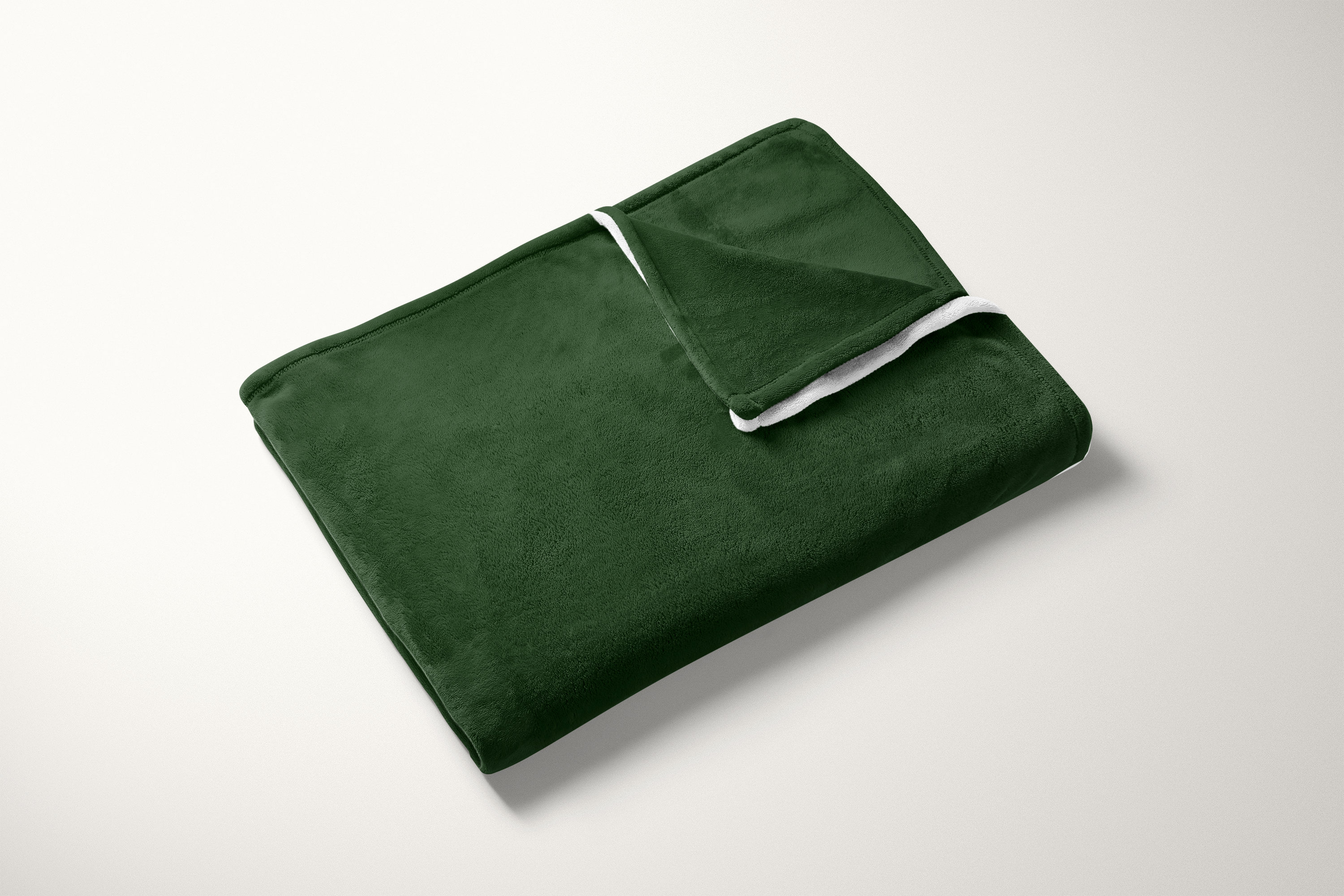 Dark Green Blanket 50x60 Reversible Soft Silky Plain Etsy