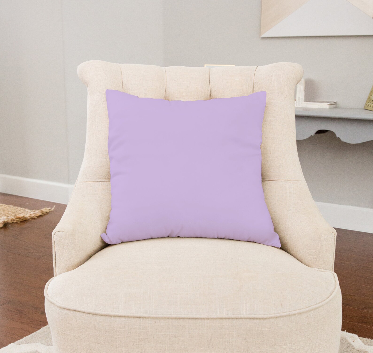 Lilac Throw Pillow Square Linen Feel Lilac Pillow Plain Etsy