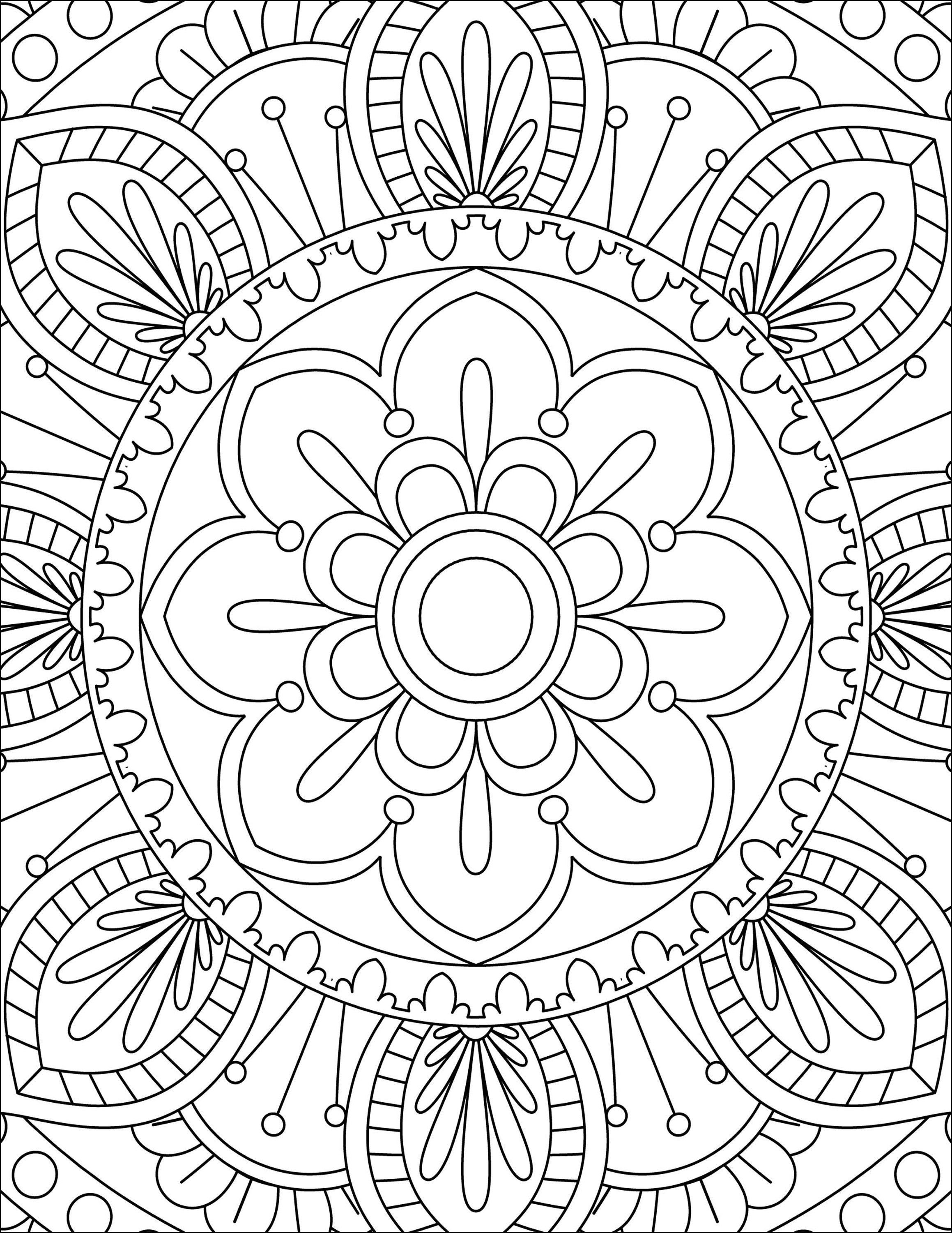 Beautiful and Fun Mandela Coloring Pages for all Ages | Etsy