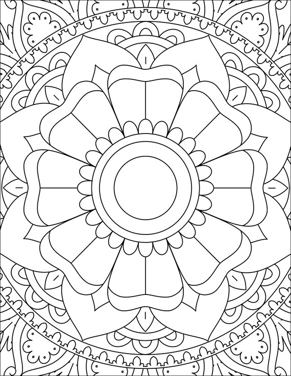 Beautiful and Fun Mandela Coloring Pages for all Ages | Etsy