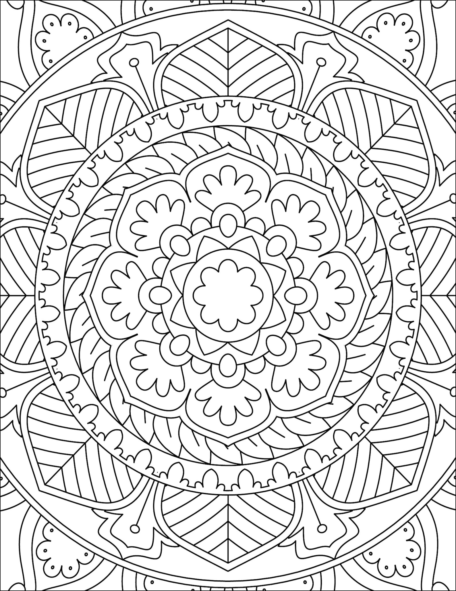 Beautiful and Fun Mandela Coloring Pages for all Ages | Etsy