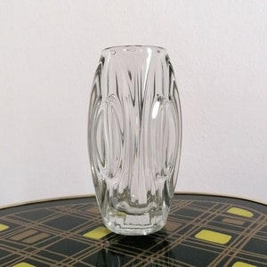 RUDOLF SCHRÖTER för Rosice, glasvas, nr 914, Sklo Union, Tjeckoslovakien, 1950-talet, Mitten av århundradet, Vintage, Glaskonst