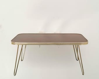 Flower stand, vintage, mid-century modern, 50s, 60s, plant table, side table, hairpin, design