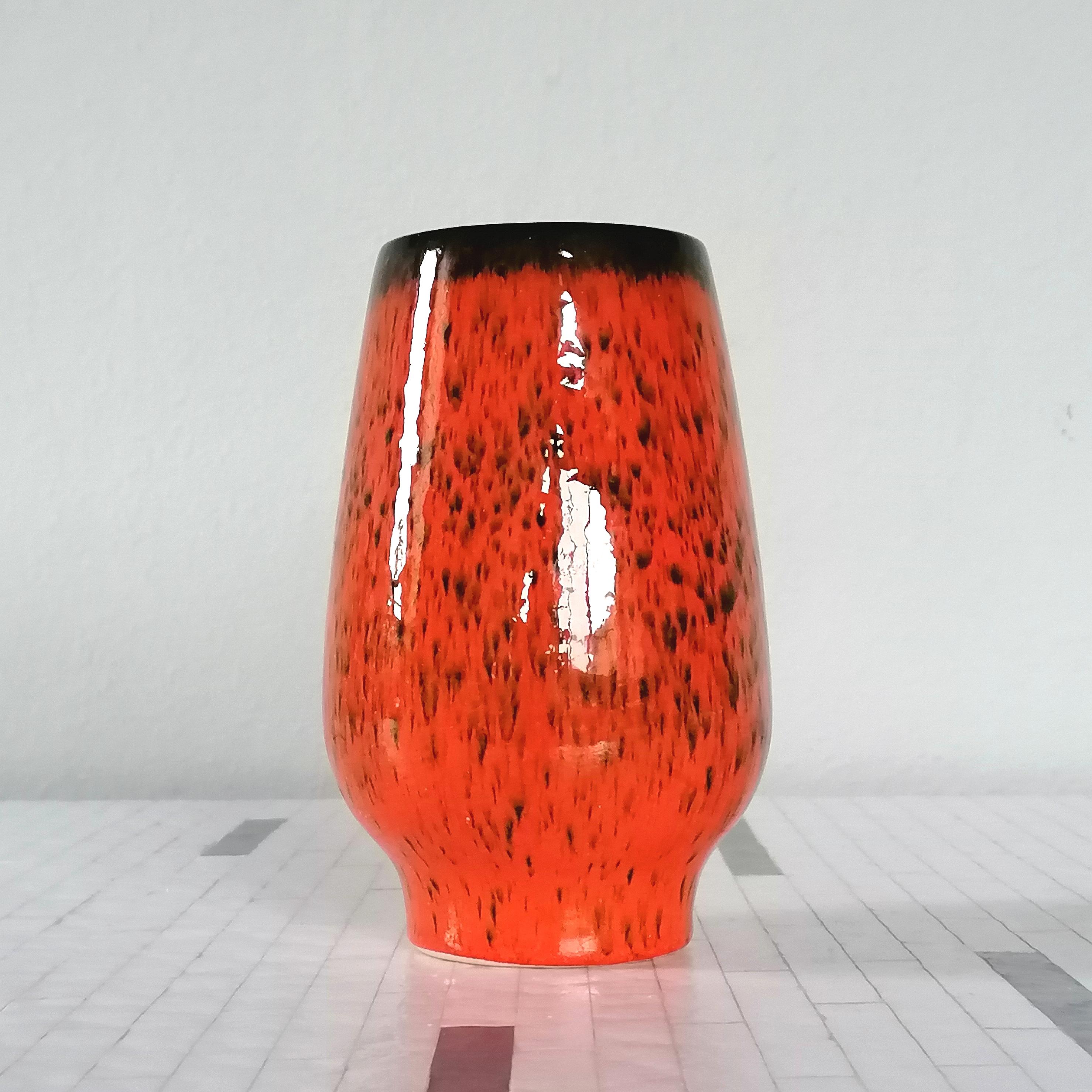 RUSCHA 陶器花瓶、フォーム 833、ヴィンテージ、西ドイツ陶器、WGP、70