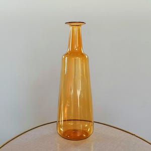 LAUSCHA glass vase, vintage, GDR design, Space Age, handmade, 60s, 70s