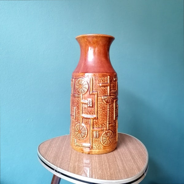 Bay Keramik, Vase, Formnummer 954-30, Design Bodo Mans, Dekor Narvik, Mid-Century, Vintage, West German Pottery