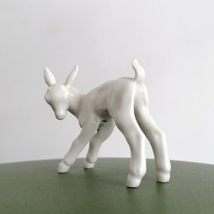 METZLER & ORTLOFF, Porcelain figurine, goat, Thuringia, Mid-Century, sculpture, vintage, 50s, 60s, figurine