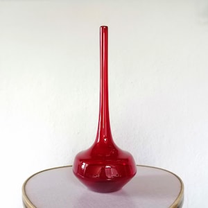 LAUSCHA glass vase, vintage, GDR design, Space Age, handmade, 60s, 70s, glass art