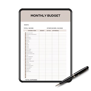 Monthly Budget Planner