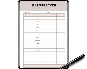 Simple Weekly Bills Microsoft Excel Spreadsheet Template Budgeting ...