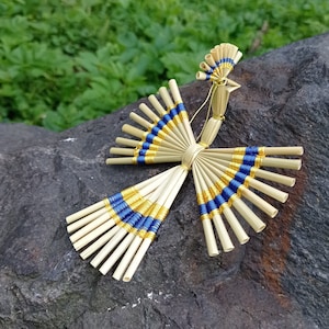 Holy Spirit God Ukraine. Handmade Easter pigeon. Hanging dove. Straw ornament. Bird happiness. Symbol of peace. Christmas decor. Eco gift.