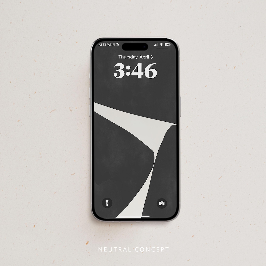 Minimalist Abstract Phone Wallpaper | Black and White iPhone Screen