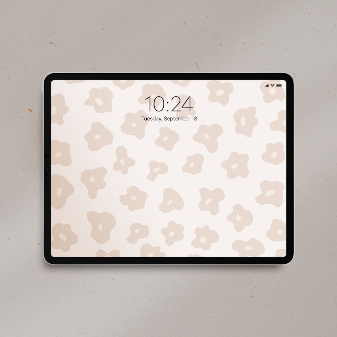 Floral iPad Digital Wallpaper Warm Neutral iPad Background Botanical  Aesthetic iPad Screen Light Beige Flowers Wallpaper | Instant Download -  Etsy ..., image size:1080x1080