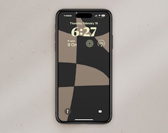 Neutral Phone Wallpaper | Dark Abstract iPhone Background (Digital Download)