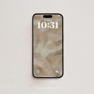 Braun Handy Hintergrundbilder | Organic Modern iPhone Hintergrund (Digitaler Download)