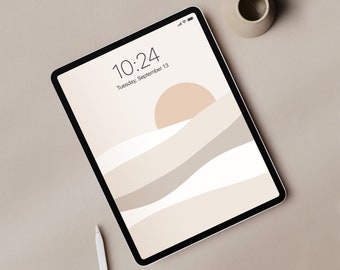 Boho Desert Sunset iPad Wallpaper | Nature Tablet Background (Digital Download)