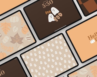 Paquete de fondos de pantalla de Halloween para iPad: Fondos minimalistas de otoño espeluznantes para tablet (descarga instantánea)