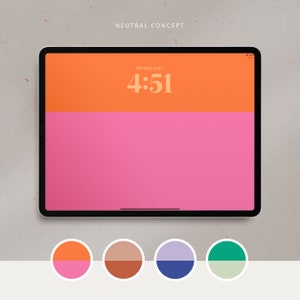 Aesthetic Bundle Ipad Wallpapers Colorful Tablet Home Screen Minimalist Trendy Ipad Background Fun Vibes Screen | Instant Download
