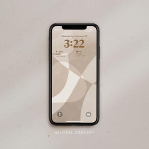 Fondo de pantalla abstracto beige cálido para iPhone: Fondo minimalista (descarga digital)