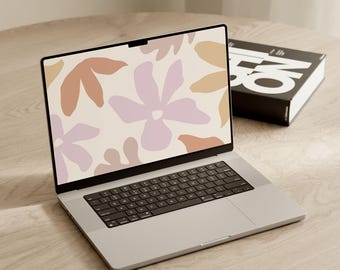 Floral Desktop Wallpaper | Colorful Flower Screen Background (Digital Download)